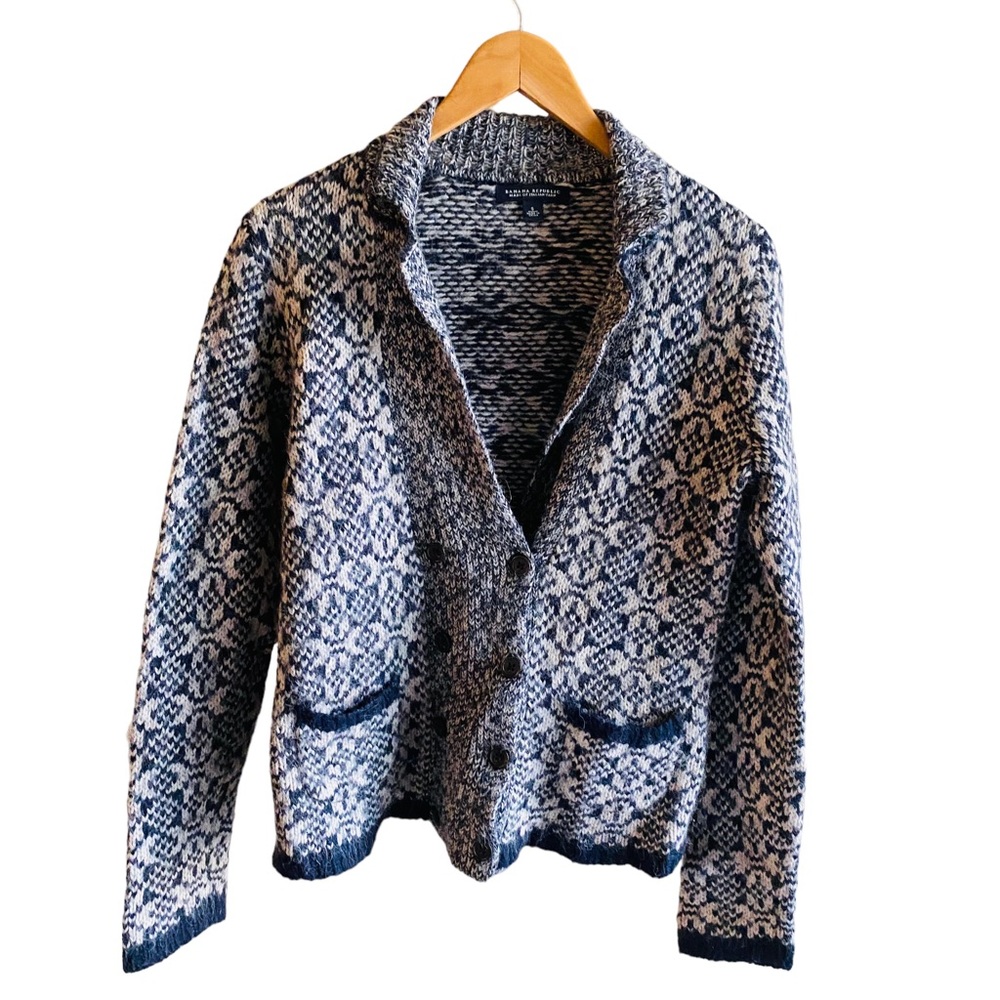 Banana Republic Italian Yarn Nordic Grandpa Cardigan Sweater